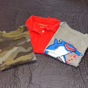 Set of three boys T-shirts play pack